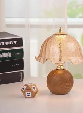 法式花朵复古台灯Muran琉璃台灯卧室床头灯客厅装饰老式怀旧灯xg