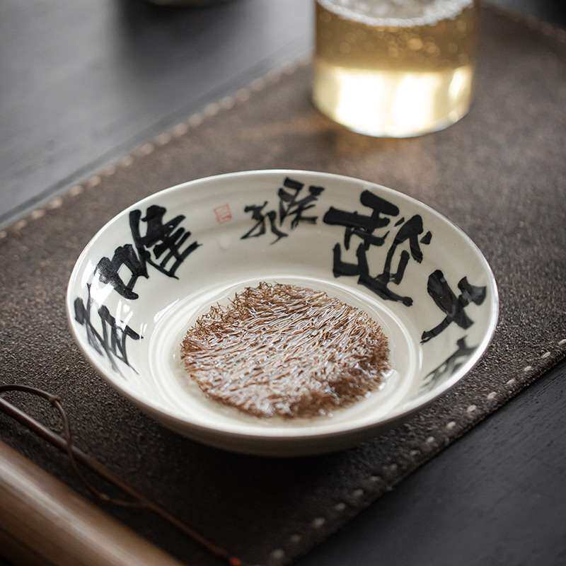 全手工草木灰釉壶承家用陶瓷果盘果子器干泡台茶具配件养壶托