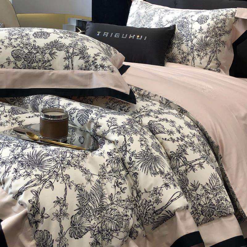 简约风100S高支长绒棉四件套植物数码印花全棉被套1.8米m床上用品,玩具/童车/益智/积木/模型,毛绒/玩偶/公仔/布艺类玩具,淘宝优惠券,粉丝福利购,淘宝优惠卷