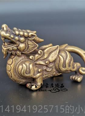 正品纯铜貔貅对摆件一迷你手招财小号貅把件客厅中式装饰金属工艺
