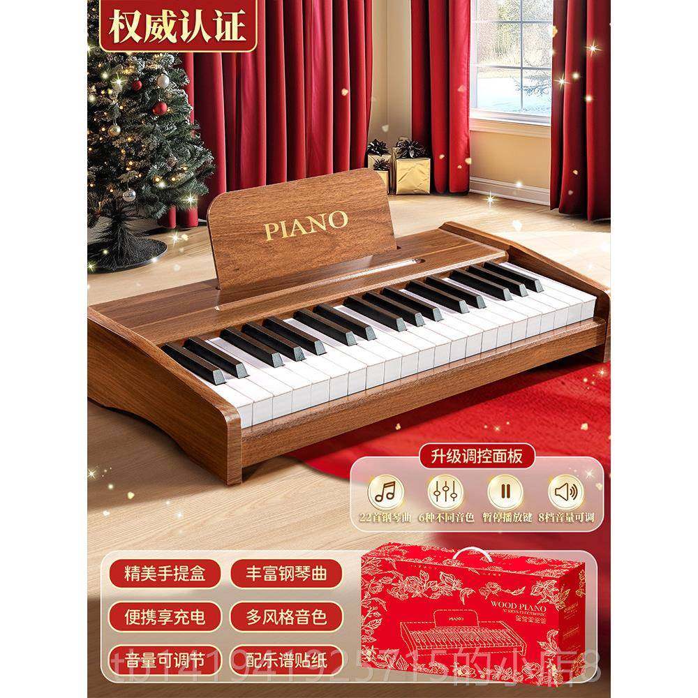 正品木质童小钢琴电子琴初学可弹奏儿宝幼儿男女孩宝岁周婴儿玩具