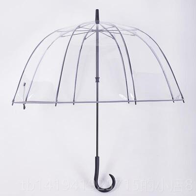 正品MAGI柄BRELLA手作鸟笼伞长透明雨女用直印杆透伞明伞可定制lo