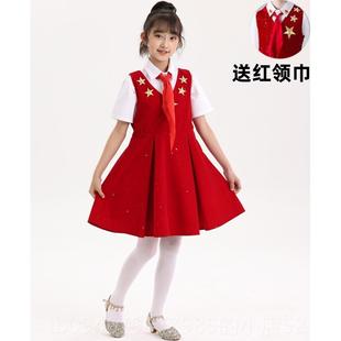 正品儿童唱演出服中小学生合唱红色大爱诗歌朗诵男国女歌合唱祖国
