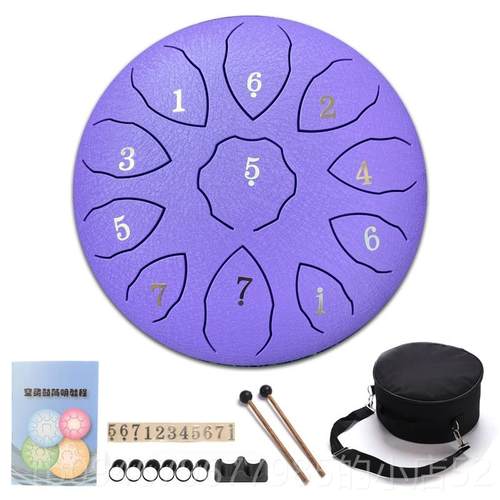 正品文C笙空空灵鼓钢舌鼓初学调者入门8寸11音调F儿童乐器无忧鸣