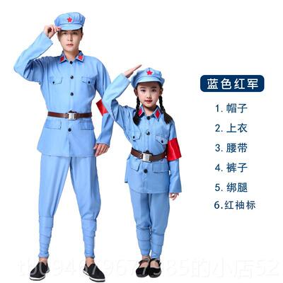 正品红军演军出服人八军合唱国庆舞台路话剧六一新四儿童小红军衣
