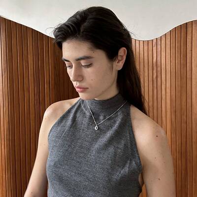 感sanswo质od森吾《达西》UEY高级原色蓝调莫桑石炼女项通勤气锁