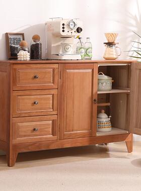 餐斗柜14616实木墙一体现柜代简约客厅功储物靠柜多能碗盘柜置物
