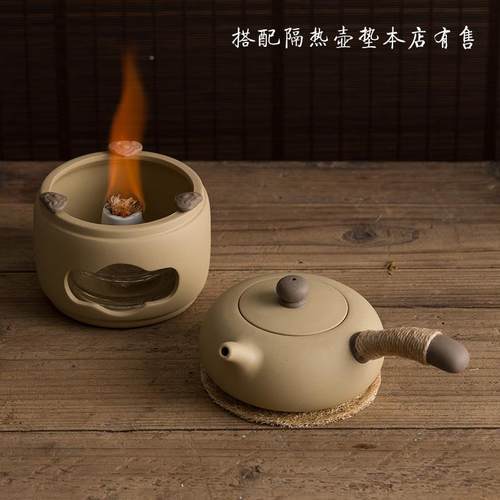 紫砂加XWI烧茶壶茶道煮茶器玻璃陶瓷茶炉酒茶壶蜡烛热灯座底茶具