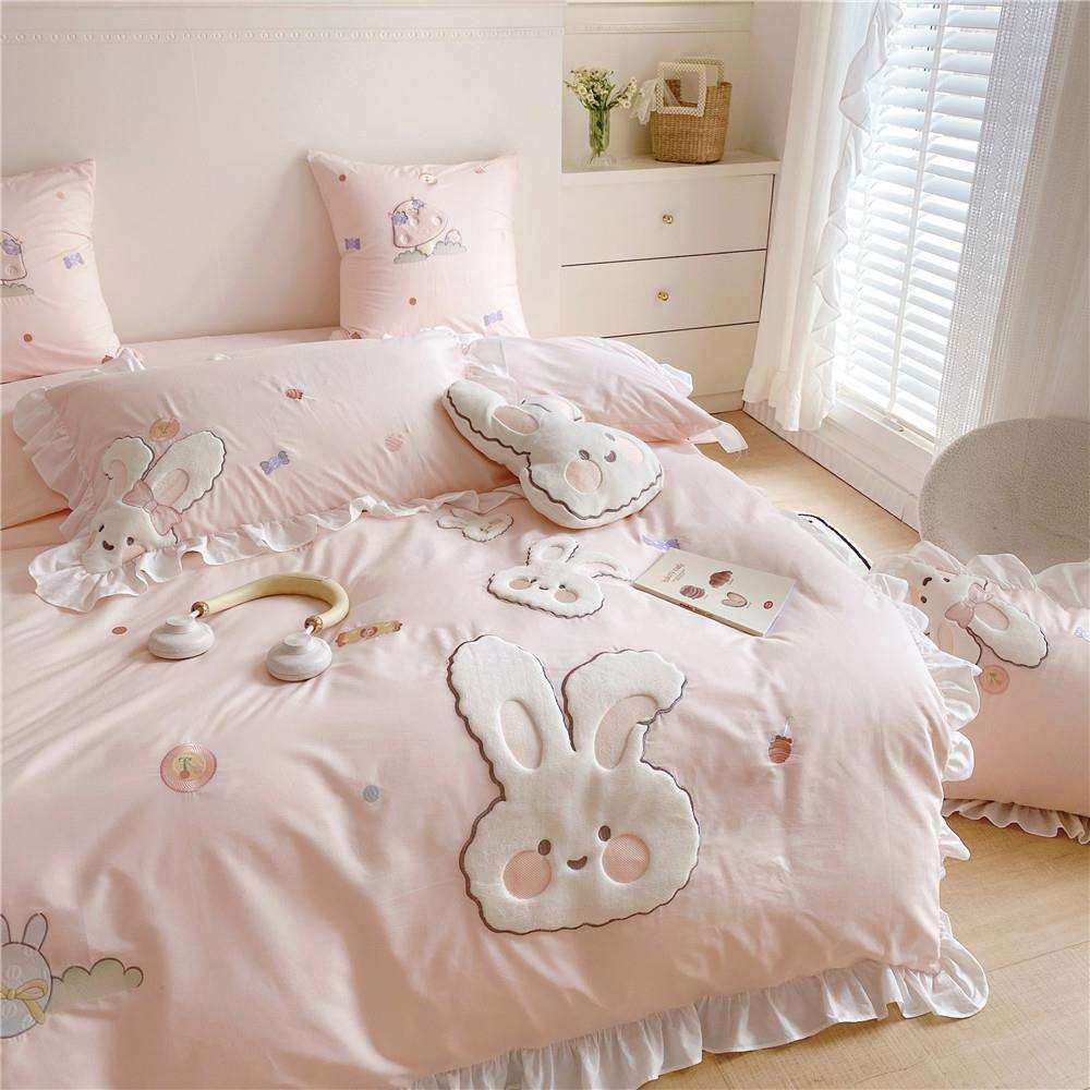 可爱少女心水洗棉公主风三四件套全棉儿童大耳兔刺绣被套床单床品,玩具/童车/益智/积木/模型,毛绒/玩偶/公仔/布艺类玩具,淘宝优惠券,粉丝福利购,淘宝优惠卷