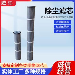 工业除尘滤芯聚酯纤维防静电滤芯粉尘六耳快拆过滤精度高滤芯