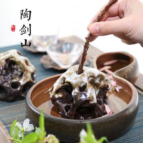 中华花艺花器剑山插花底座剑山插花器手工拉坯插花工具用品