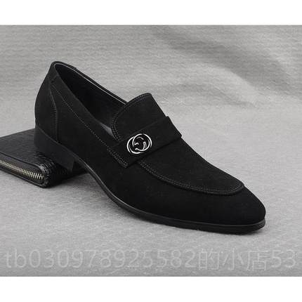 高档春面季潮鞋商务正装休皮鞋漆皮亮套一脚蹬韩版潮脚鞋男士闲乐