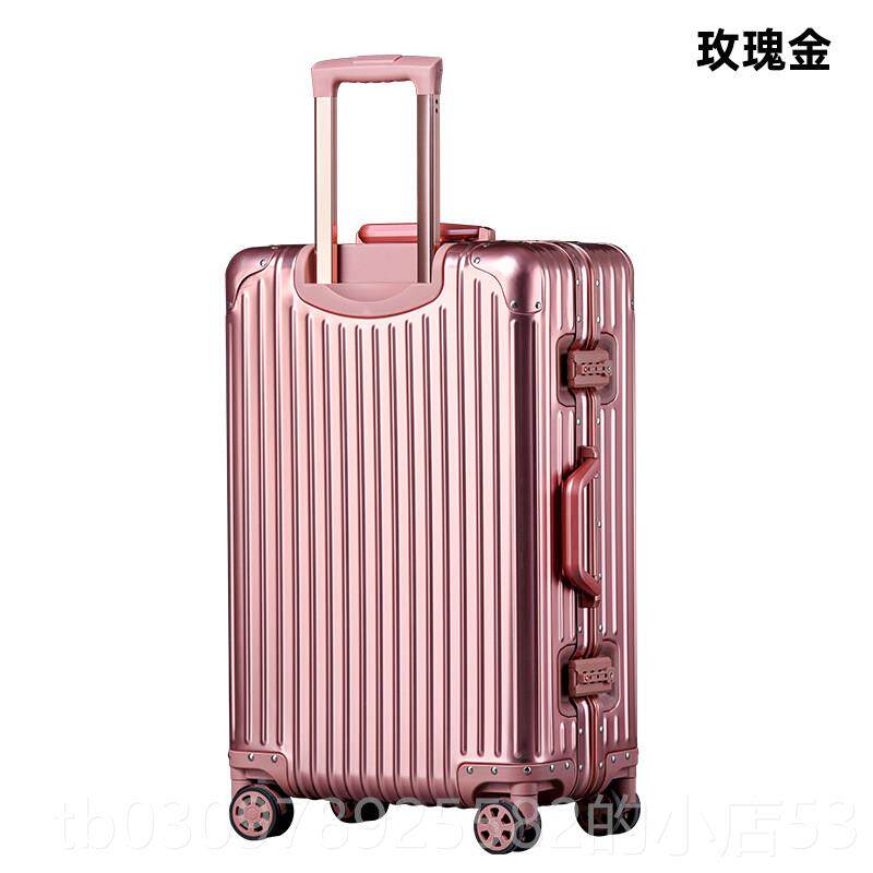 高档全铝镁金行李箱拉杆箱女男登机旅箱万轮2合0寸行密码箱子大向