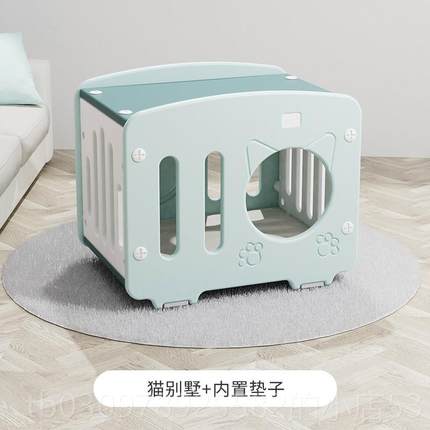 高档墅冬季暖四季通保用猫道猫房子猫隧咪躲避屋封闭式爪猫洞猫屋