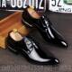 男士 潮伦尖头皮鞋 雕花韩版 高档新款 内增高发型英师鞋 真皮流男婚