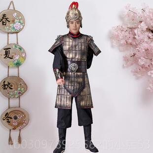 高档古装盔男古代将军士兵小兵小将服装将士服装台演舞出服服装戏