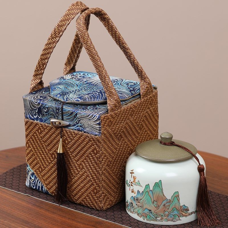 中式仿古茶叶包装礼盒空盒陶瓷密封罐半斤装大号通用红茶绿茶白茶,餐饮具,茶叶罐,淘宝优惠券,粉丝福利购,淘宝优惠卷