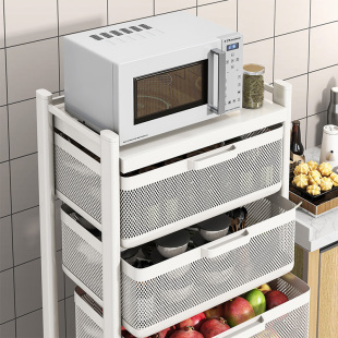 厨房收纳置物架落地多层放蔬菜水果夹缝储物柜多功能抽屉式菜篮子