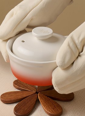 创意圣诞树隔热垫餐桌桌面高级感摆件实木防烫锅垫折叠杯垫碗垫