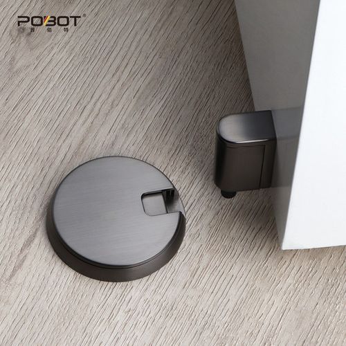 普佰特新款地吸免打孔门阻门挡卫生间极窄边框玻璃门门吸防风静音