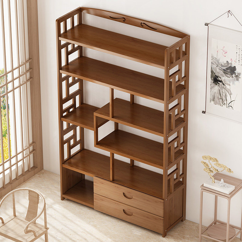 博古架实木新中式茶柜置物架茶叶柜展示柜茶室摆件多宝阁茶具架子,住宅家具,多宝格/博古架,淘宝优惠券,粉丝福利购,淘宝优惠卷