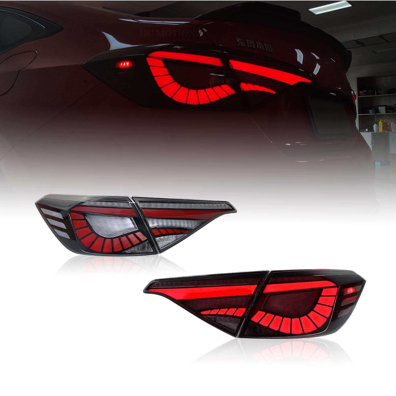 HCMOTIONZ 适用于本田思域 Civic 22-24款流光转向刹车灯尾灯总成