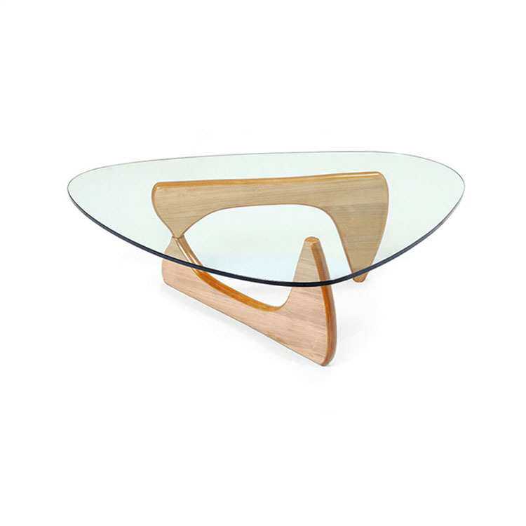 包邮野口勇三角钢化玻璃简约小户型ins茶几Noguchi coffee table