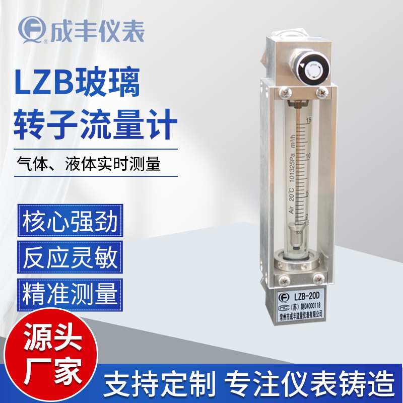 厂家直供LZB-25D玻璃管转子流量计 辊道炉配套流量计 氧气流量计