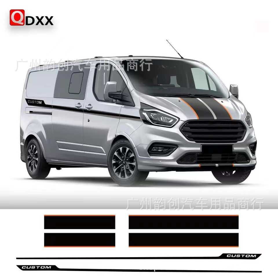 6PCS。s0117汽车引擎盖侧裙后门贴纸福T过境Tourneo自定义露营车