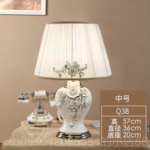 正品大久三 欧式用瓷大厅台灯手工温馨现代简约客厅卧室床头家台