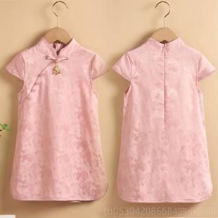女童旗袍季出裙夏2025新款周岁礼服连衣裙红色服生日中式儿童
