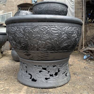 正品超大鱼缸0泥盆陶瓷鱼缸养鱼缸莲乌龟缸荷花缸睡缸虎金头盆直