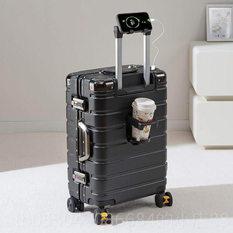 正品新款男女24寸防刮行李学箱生20寸大容量密轮码皮音箱静万向拉