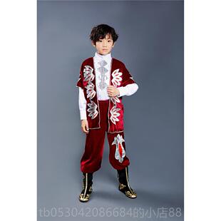 正品六高档儿童印度新疆舞蹈演出男女维吾演尔服族表服哈萨克族回