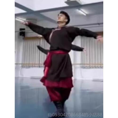 正品蒙服古舞蹈演练服男学生艺考功服剧目练习服少数民出族演出表