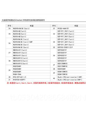 正品大金多联机空调维检测手机版检测仪手机监控数（不据修能控制