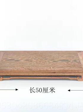 正品佛像座石头奇石盆花花瓶香炉实木红木长方工形木质底茶壶艺品