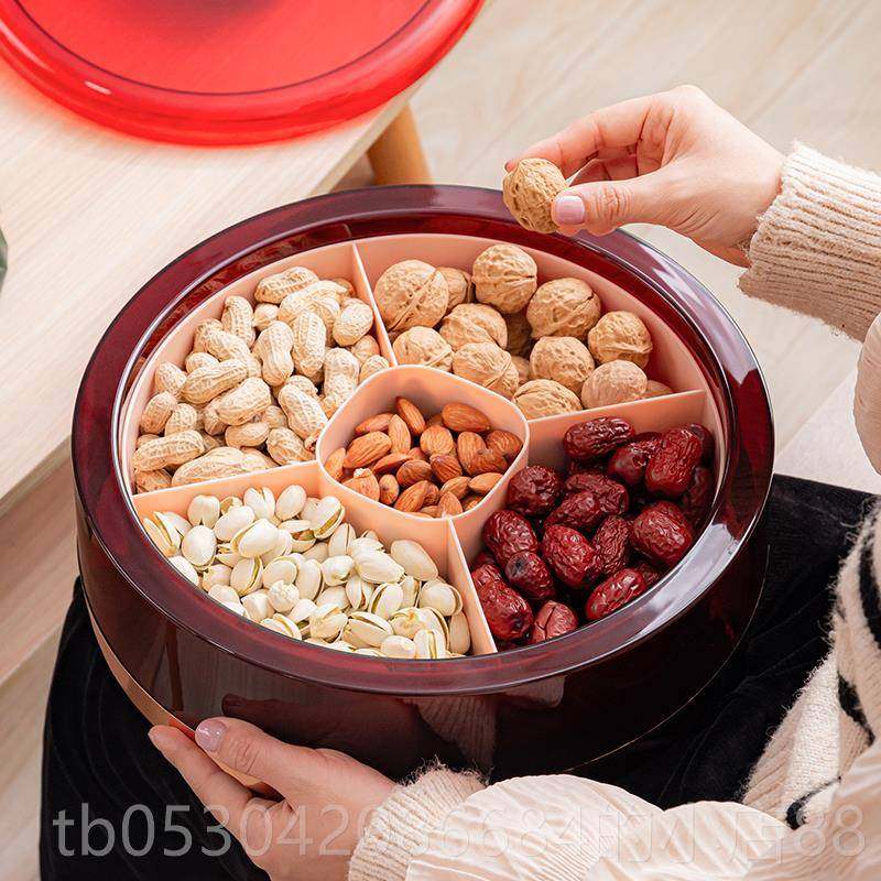 正品轻奢果盘家用客厅过茶几宫格果盘年结婚宴糖果盒坚R果喜盘可