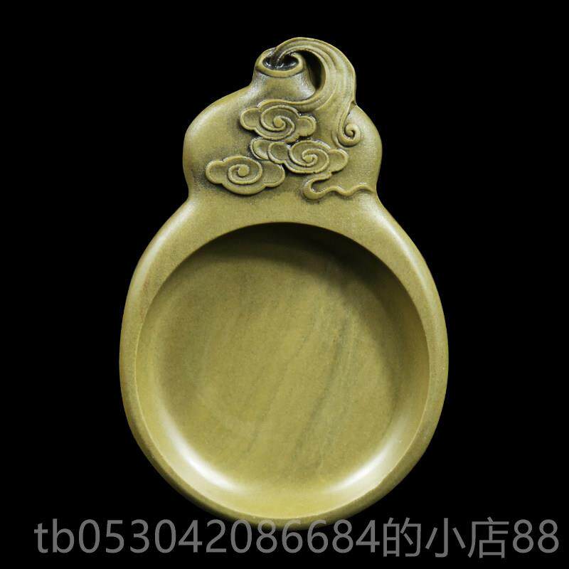 正品赋比 国家非遗 肇庆端砚砚台《葫芦》绿端砚台作品兴 精品手