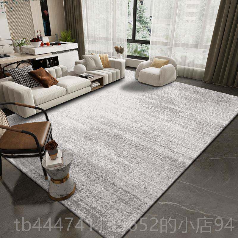 高档现简代约感地毯客厅卧室地垫北欧高级欧式床边毯黑白茶灰几毯