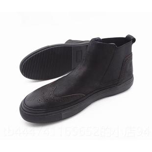 套皮加绒保暖二棉男鞋 牛时尚 磨砂皮高帮潮男 新款 高档202脚3秋冬季