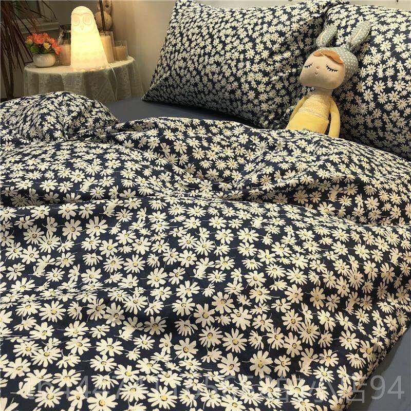 高档北ins欧简约黑白男生被套四件品套双人床学上用生单人床单三