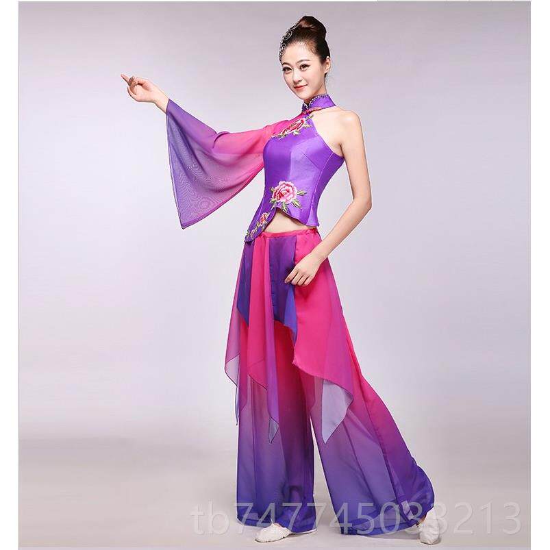 新款2018新款爱莲说古典扇秧歌服舞蹈族演出服现代舞子舞伞舞表民