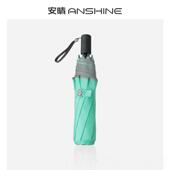 新款 晴LIGHTS晴雨伞一甩高用密度防风加干固纯色折叠两伞不沾水雨