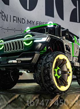 新款坦克300儿童四电车动轮越野汽车遥控小孩儿玩童具车可坐大人