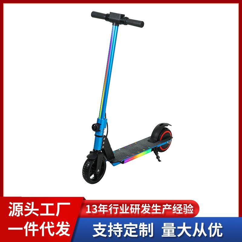 跨境两轮儿童电动滑板车充电款6.5寸便携小型折叠儿童平衡车6-12