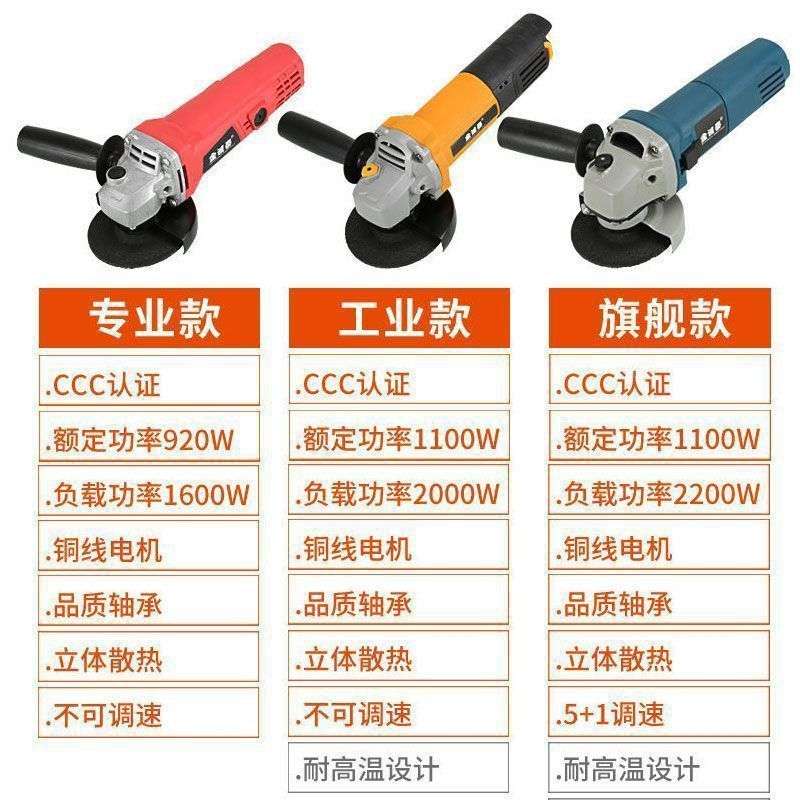 金诚泰多功能工业级调速角磨机磨光手磨打磨切割机手砂轮电动工具图片