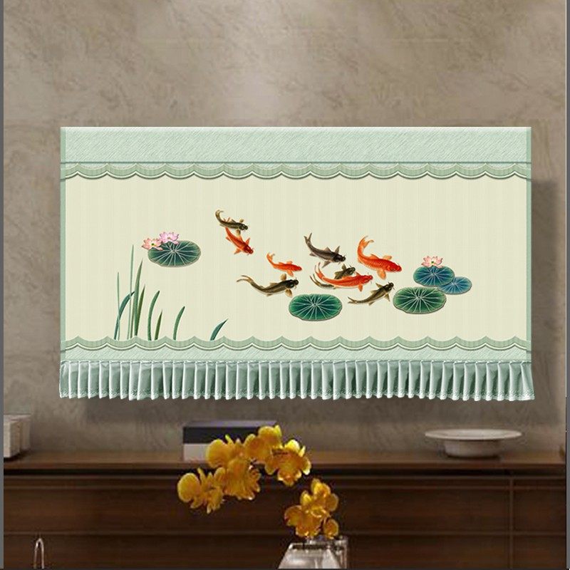 电视机罩防尘罩套55寸简约电视机盖布新中式家用液晶50寸65寸盖巾