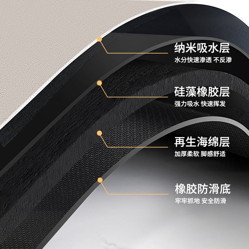 卫生间吸水垫满铺硅藻泥沥水垫洗手台台面保护垫轻奢高级感控水垫,居家布艺,家用脚垫,淘宝优惠券,粉丝福利购,淘宝优惠卷