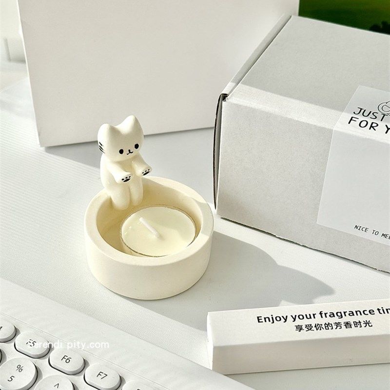 可爱烤手小猫香薰蜡烛烛台礼盒送女朋友闺蜜生日礼物桌面装饰摆件,家居饰品,香薰礼盒,淘宝优惠券,粉丝福利购,淘宝优惠卷